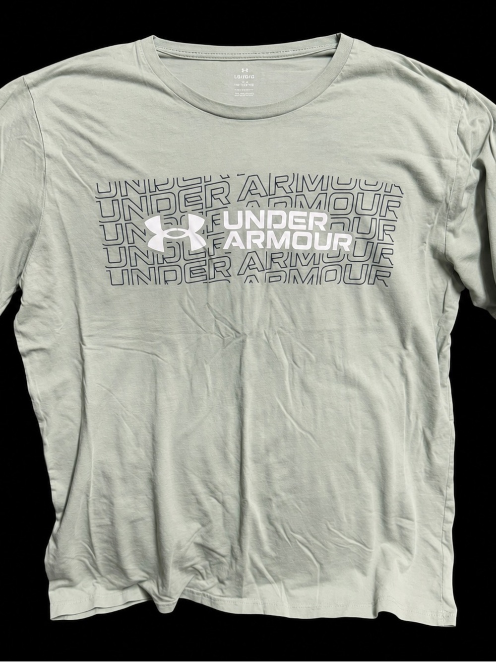 Under Armour Womens Light Sage Green Long Sleeve Graphic Tee